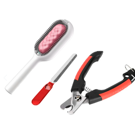 Kit Para Mascotas Cortaúñas Lima Cepillo